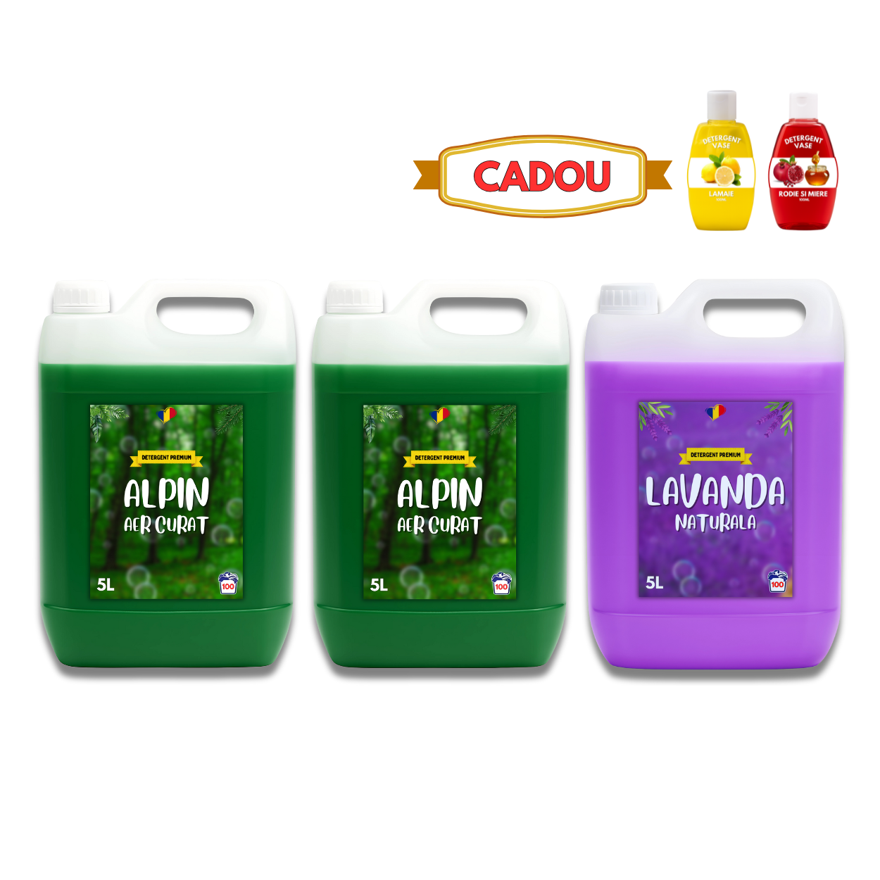 Detergent Alpin 10L, Lavandă 5L + CADOU
