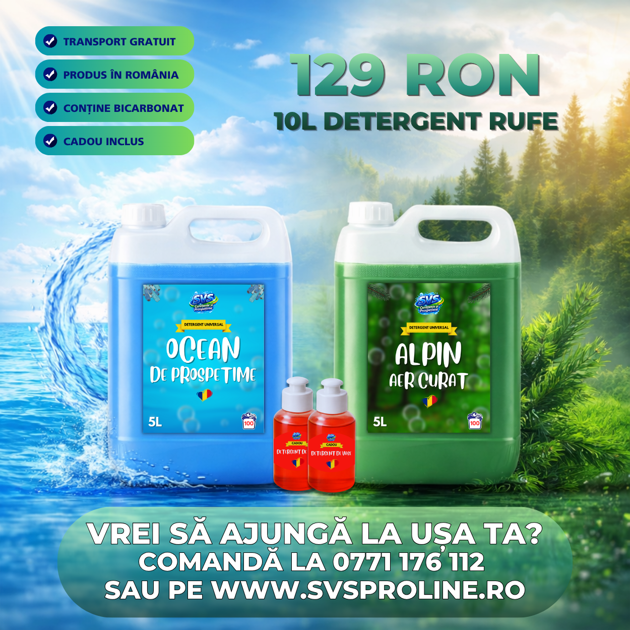 Detergent Alpin 5L, Ocean 5L + CADOU