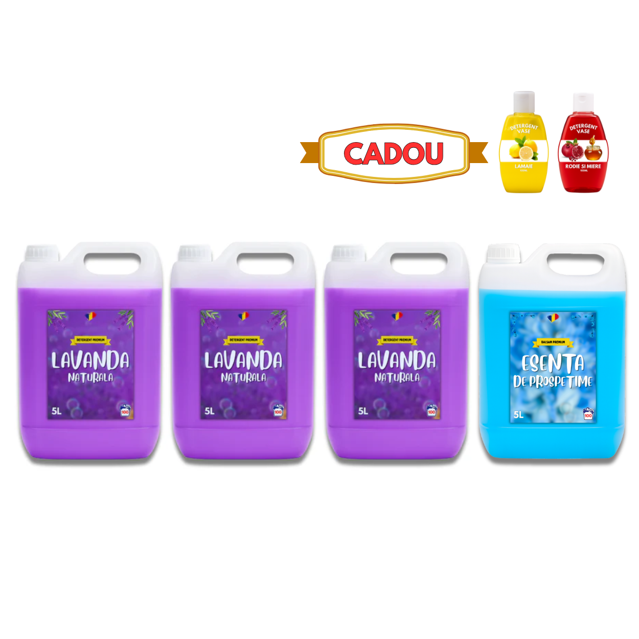 Detergent Lavandă 15L, Balsam Esență Prospețime 5L + CADOU