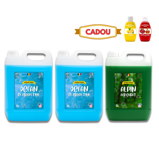 Detergent Ocean 10L, Alpin 5L + CADOU