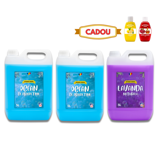 Detergent Ocean 10L, Lavandă 5L + CADOU