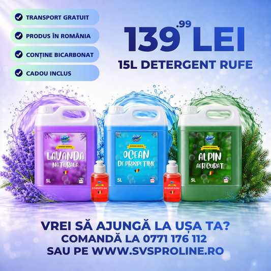 Pachet 15L - Detergent Lavandă 5L, Ocean 5L, Alpin 5L + CADOU
